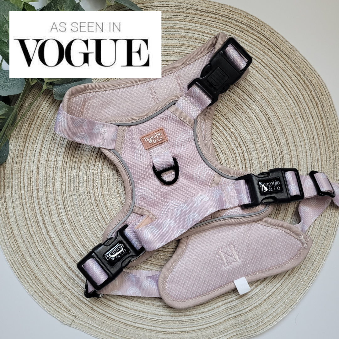 3-Point Adjustable Harness - Dusty Rose Rainbows