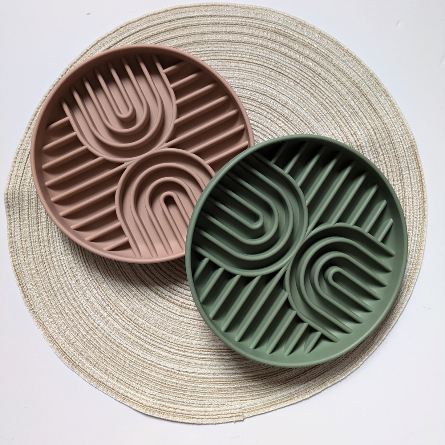 Silicone Slow Feeder Bowl - Forest Green